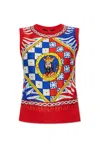 DOLCE & GABBANA DOLCE & GABBANA CARRETTO PRINTED TANK TOP