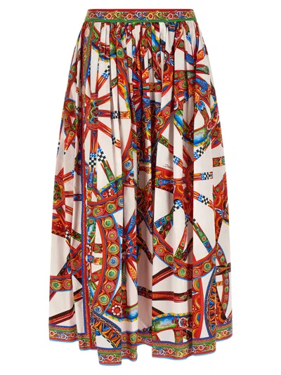 Dolce & Gabbana Carretto Skirt In White