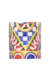 Dolce & Gabbana Carretto-print Ceramic Vase In Multi