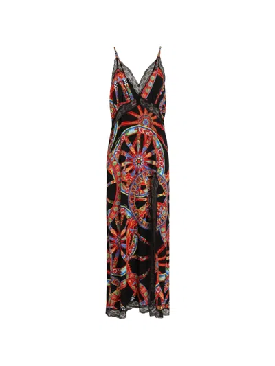 Dolce & Gabbana Carretto-print Charmeuse Slip Dress In Multi