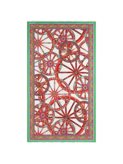 Dolce & Gabbana Carretto-print Cotton Sarong In Multi
