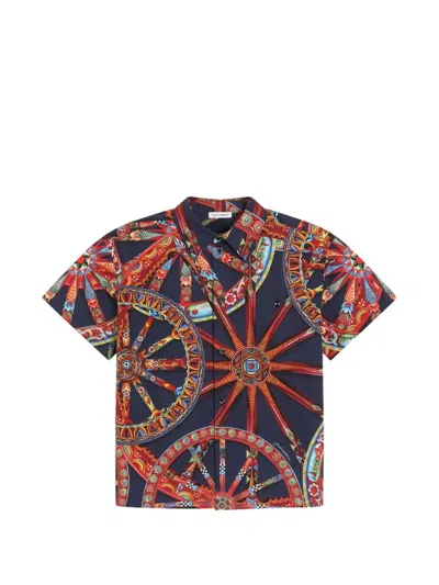 Dolce & Gabbana Shirt Kids Color Blue In Black