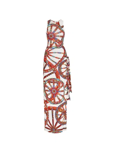 Dolce & Gabbana Carretto-print Viscose Jersey Dress In Multi