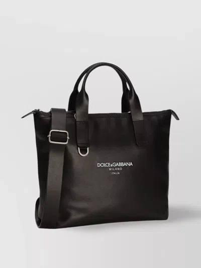 Dolce & Gabbana Carryall Tote Bag With Top Handles In Brown
