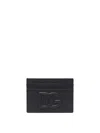 Dolce & Gabbana Small Zip-around Wallet In Calfskin With Raised Logo In Black