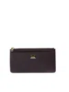 Dolce & Gabbana Large Dauphine Logo Card Holder In Burgundy In Red