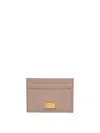 Dolce & Gabbana Veal Plonge Leather Leather Mole Color In Pink