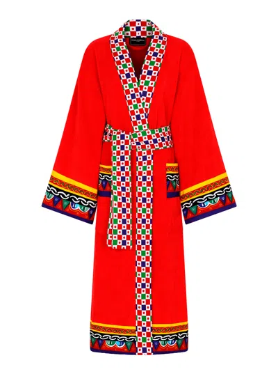 Dolce & Gabbana Casa Bathrobe In Multi