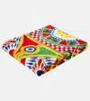Dolce & Gabbana Casa Carretto Beach Towel In Multicoloured
