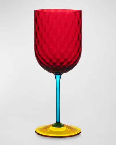 Dolce & Gabbana Casa Carretto Murano Wine Glass In Blurossogial