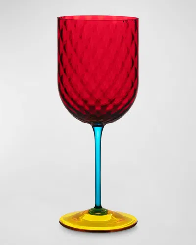 Dolce & Gabbana Casa Carretto Murano Wine Glass In Multi