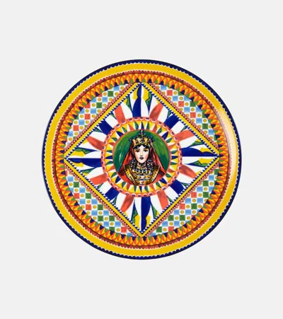 Dolce & Gabbana Casa Carretto Siciliano Charger Plate In Multi