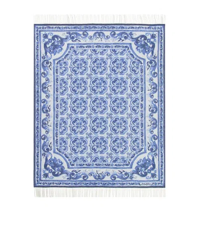 Dolce & Gabbana Casa Cashmere Blu Mediterraneo Throw
