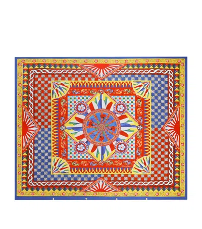 Dolce & Gabbana Casa Cotton Carretto King Duvet Cover In Multi