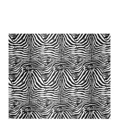 Dolce & Gabbana Casa Cotton Zebra King Duvet Cover In Black