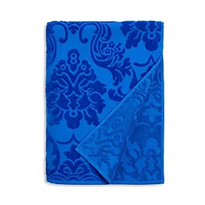 Dolce & Gabbana Casa Dg Logo Jacquard Beach Towel In Blue