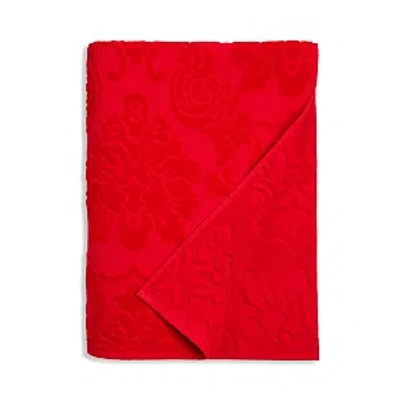 Dolce & Gabbana Casa Dg Logo Jacquard Beach Towel In Red