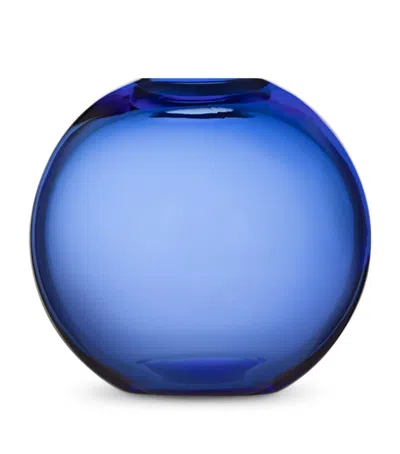 Dolce & Gabbana Casa Glass Carretto Vase In Blue