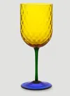 Dolce & Gabbana Casa Hand-blown Murano Red Wine Glass In Multicoloured