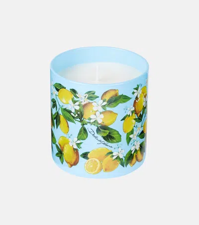 Dolce & Gabbana Casa Lemon Scented Candle In Blue