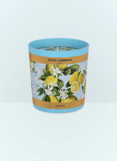 Dolce & Gabbana Casa Lemon Scented Candle In Blue