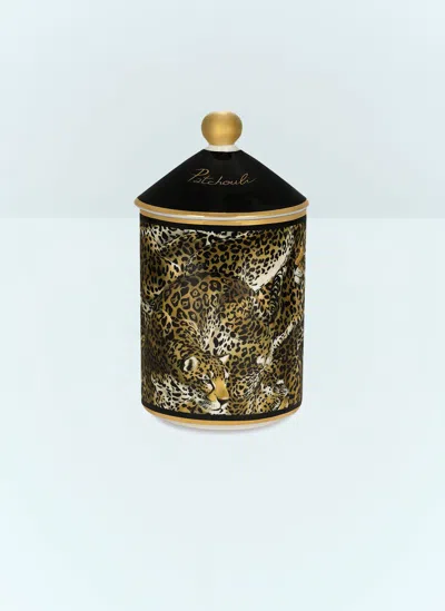 Dolce & Gabbana Casa Leopardo Scented Candle In Black
