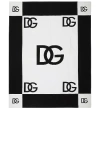 Dolce & Gabbana Casa Logo Blanket In Black & White