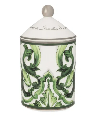 Dolce & Gabbana Casa Maiolica Porcelain Scented Candle (340) In White