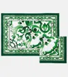 Dolce & Gabbana Casa Majolica Linen Placemat And Napkin Set In Green