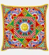 Dolce & Gabbana Casa Medium Printed Canvas Cushion In Multicoloured