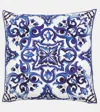 Dolce & Gabbana Casa Medium Printed Canvas Cushion In Multicoloured