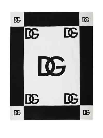 DOLCE & GABBANA CASA MONOGAMMED COTTON BLANKET (173CM X 1CM)