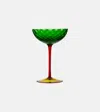 Dolce & Gabbana Casa Murano Glass Champagne Coupe Glass In Multicoloured