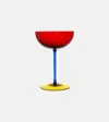 Dolce & Gabbana Casa Murano Glass Champagne Coupe Glass In Red
