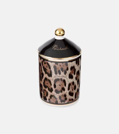 Dolce & Gabbana Casa Patchouli Glass Scented Candle In Brown