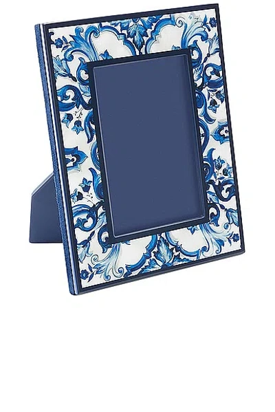 Dolce & Gabbana Casa Picture Frame In Blue Mediterraneo