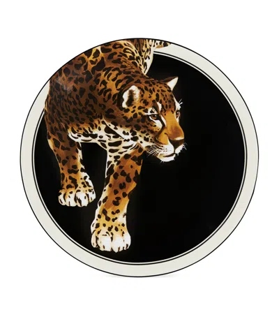 Dolce & Gabbana Casa Porcelain Leopard Serving Plate In Multi