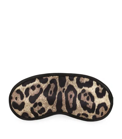 Dolce & Gabbana Casa Printed Eye Mask In Black