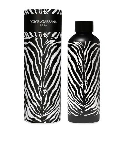Dolce & Gabbana Casa Printed Travel Cup In Black