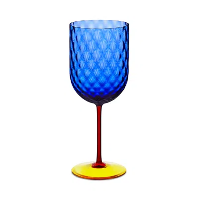 Dolce & Gabbana Casa Red Wine Glass In Blue Multi