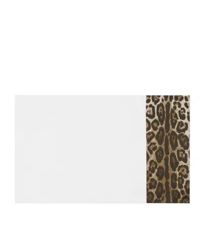 Dolce & Gabbana Casa Set Of 2 Cotton Leopard Pillowcases In Multi