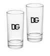 DOLCE & GABBANA CASA SET OF 2 DG MILLENNIALS LOGO GLASSES