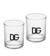 Dolce & Gabbana Casa Set Of 2 Dg Millennials Logo Glasses In White