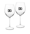 Dolce & Gabbana Casa Set Of 2 Dg Millennials Logo Wine Glasses