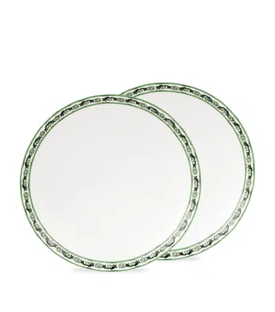 Dolce & Gabbana Casa Set Of 2 Soup Plates In Green