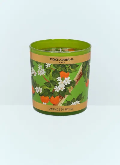 Dolce & Gabbana Casa Sicilian Orange Scented Candle In Green