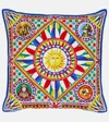 Dolce & Gabbana Casa Small Printed Canvas Cushion In Multicoloured