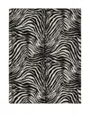 Dolce & Gabbana Casa Zebra-print Blanket In Black