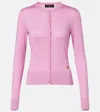 Dolce & Gabbana Cashmere And Silk Cardigan In Purple
