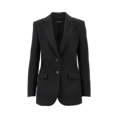 DOLCE & GABBANA CASHMERE AND SILK SINGLE-BREASTED JACKET